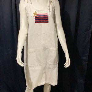 NWOT The Quacker Factory White Jean Tank Top Dress XXL